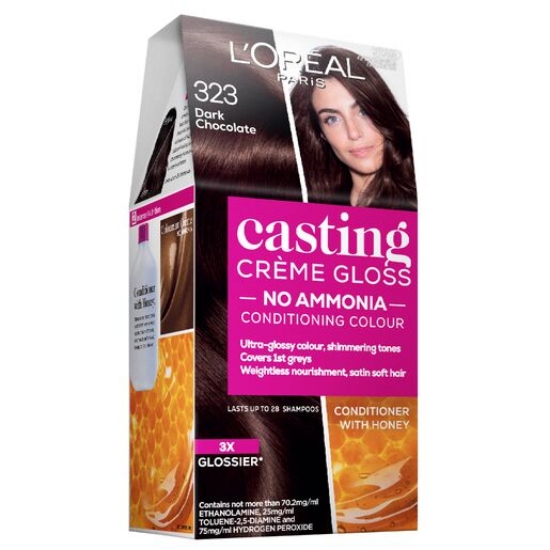 Picture of L'Oréal Paris Casting Crème Gloss Semi-Permanent Hair Colour - 323 Dark Chocolate (Ammonia Free)
