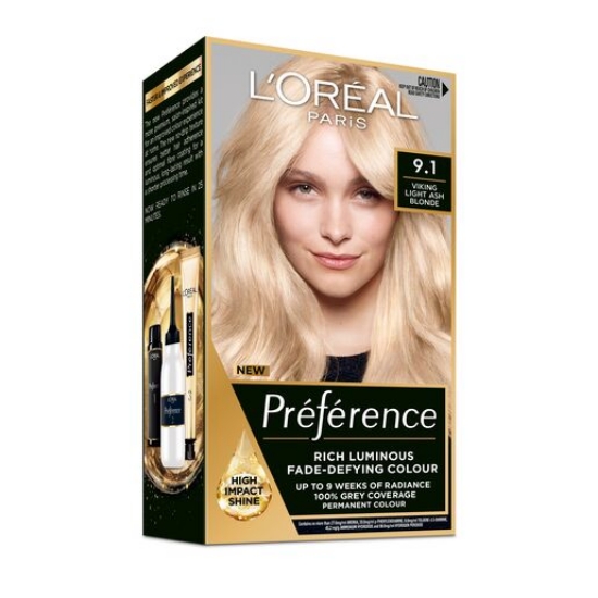 Picture of L'Oréal Paris Préférence Permanent Hair Colour - 9.1 Light Ash Blonde