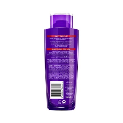 Picture of L’Oréal Paris Elvive Anti-Brassiness Purple Shampoo For Highlighted, Blonde And Grey Hair