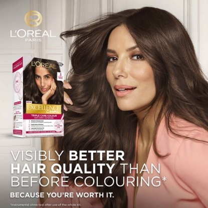 Picture of L'Oréal Paris Excellence Crème Permanent Hair Colour - 3 Darkest Brown