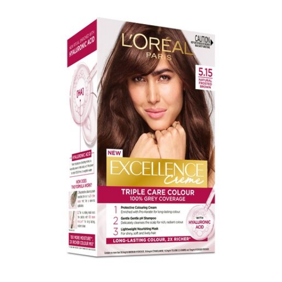 Picture of L'Oréal Paris Excellence Crème Permanent Hair Colour - 5.15 Natural Frosted Brown