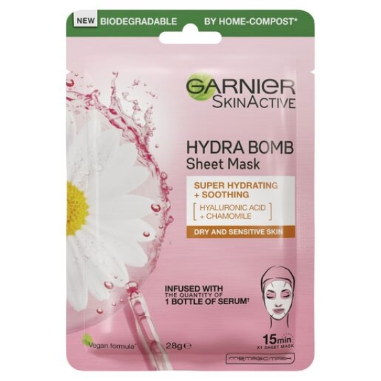 Picture of Garnier Hydra Bomb Hyaluronic Acid + Chamomile Sheet Mask 28g