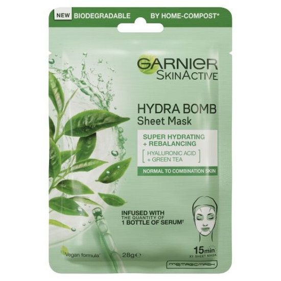 Picture of Garnier Hydra Bomb Hyaluronic Acid + Green Tea Sheet Mask 28g