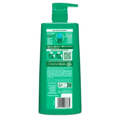 Picture of Garnier Fructis Coconut Water Shampoo 850ml for Oily Roots, Dry Ends